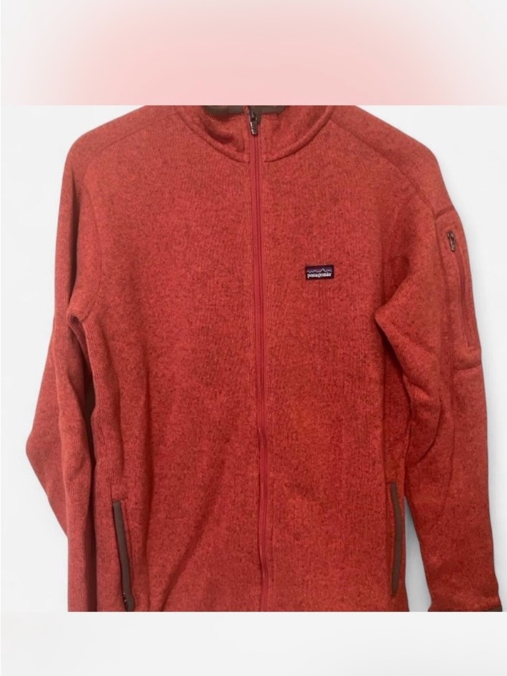 Patagonia Rust Red Full-Zip Better Sweater Jacket Women’s Size XL